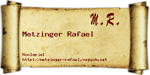 Metzinger Rafael névjegykártya